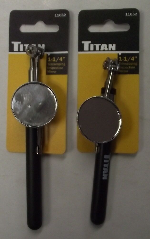 Titan Tools 11062 1-1/4" Telescoping Inspection Mirror 6-1/2" To 19"