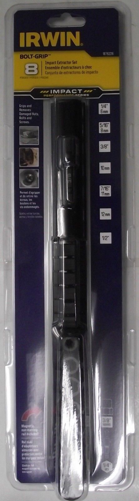 Irwin 1876226 8 Pc. Impact Bolt-Grip Extractor Set USA