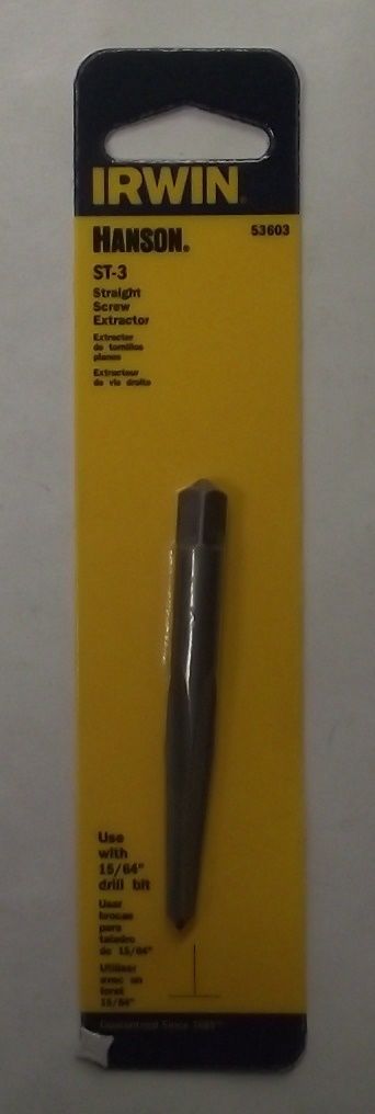 Irwin Hanson 53603 ST-3 Straight Flute Screw Extractor USA