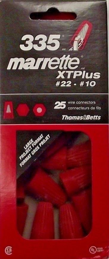 Thomas & Betts Marrette XTPlus Red Wire Connectors CTA00284-A 25pcs. Canada