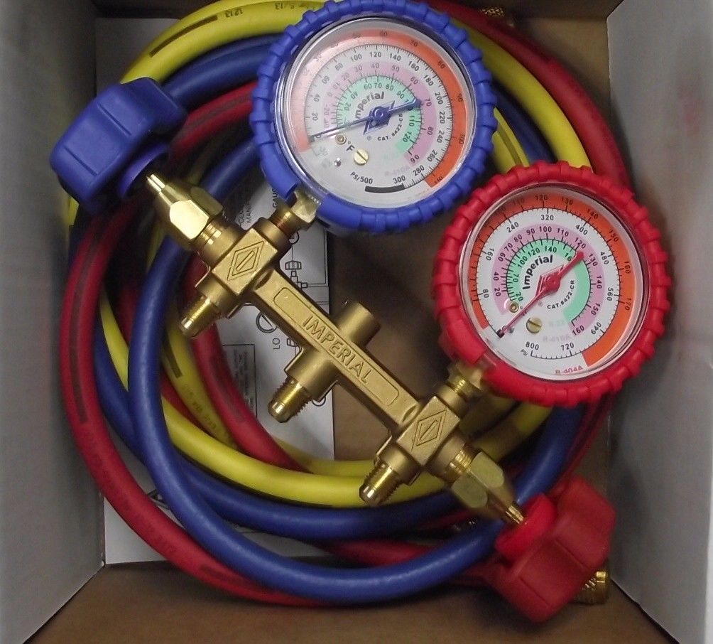 IMPERIAL 421-C Refrigeration & Air-Conditioning Manifold Gauge Set 2-Valve USA