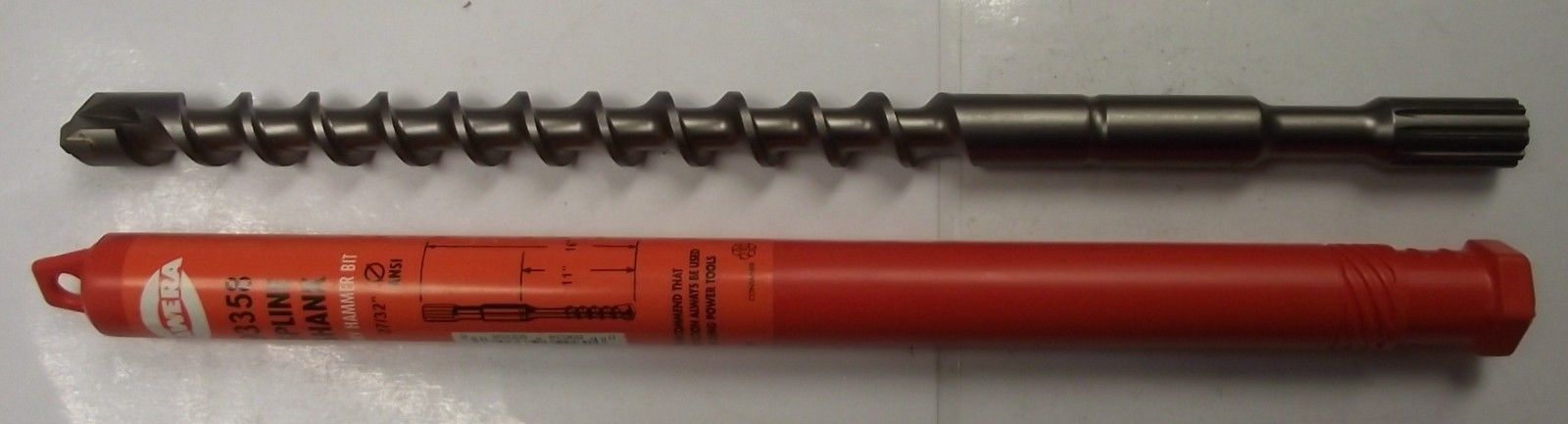 Hawera 93358 Spline Shank Rotary Hammer Drill Bit 27/32" x 11" x 16" Germany
