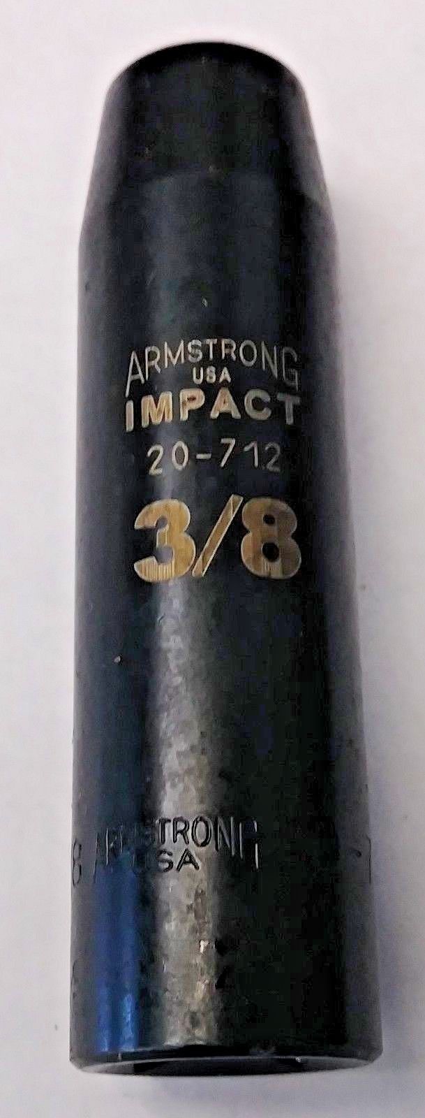 Armstrong 20-712 1/2" Drive 8 Point Deep Impact Socket 3/8" USA