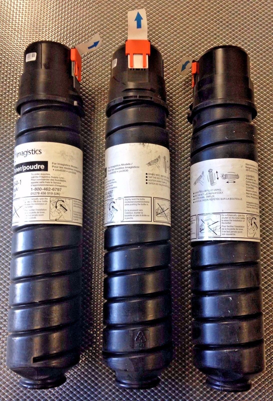 (3) Oce / Imagistics Genuine 494-1 Black Toner Cartridges For CM3530 & CM4530