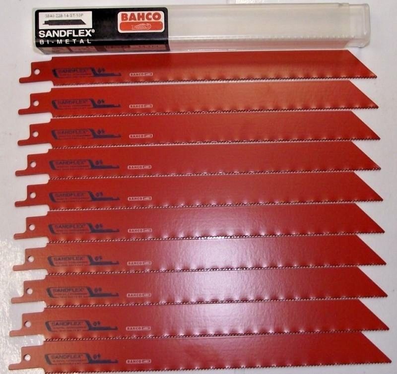 Bahco By Snap On 3840-228-14-ST-10P 9" x 14 TPI Metal Cutting Recip Blades 10PK