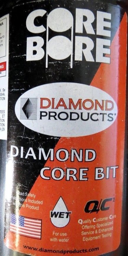 Core Bore HOF80H35 05709 3-1/2" Premium Wet Diamond Core Bit Segmented USA
