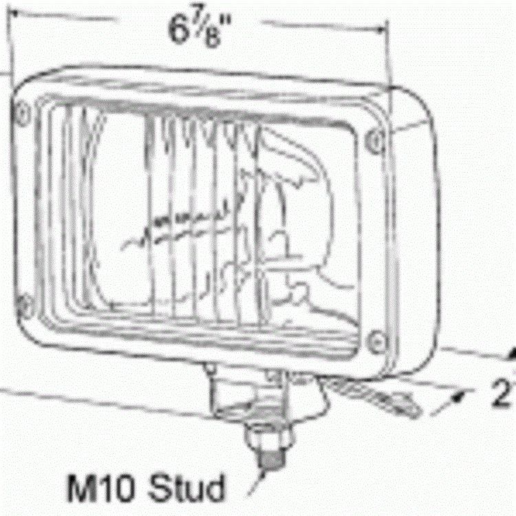 Grote 63151-5 Flood Halogen Beam Style Flood Work Lamp