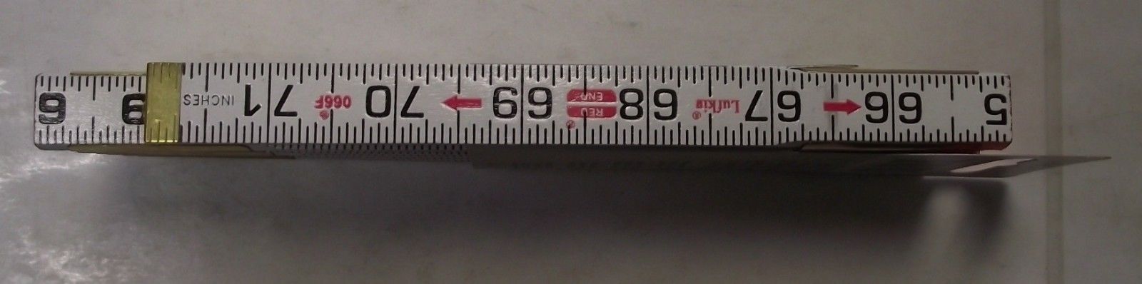 Lufkin 6' x 5/8" Flat Reading Folding Wood Rule Red End 066FN