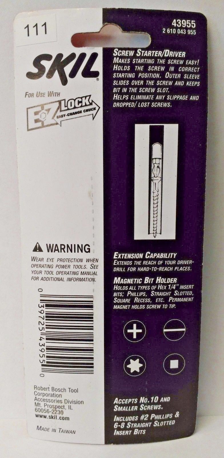 Skil 43955 5" Magnetic Screw Starter Driver Set