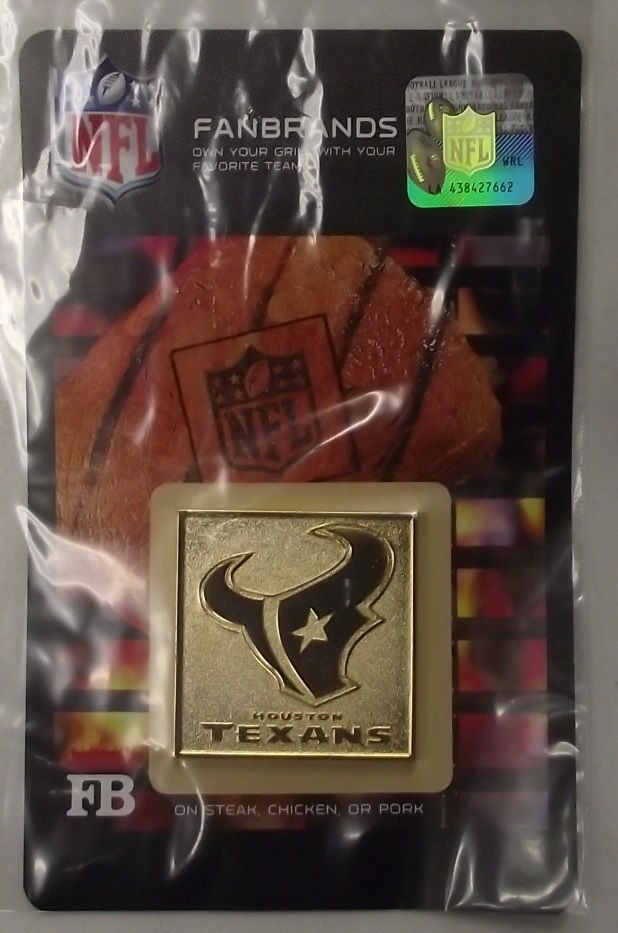 NFL 10186 Houston Texans Team Logo Branding Plate FanBrand Barbecue Grill