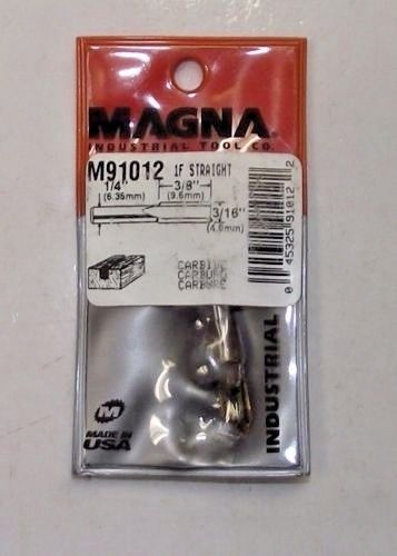 Magna M91012 3/16" Solid Carbide Straight Router Bit 1/4" Shank USA Single Flute