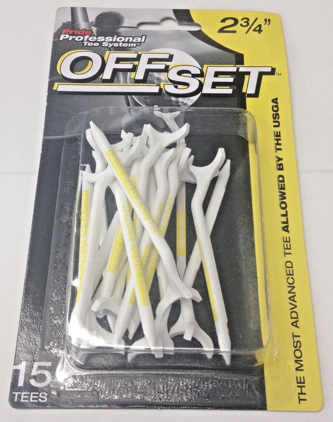 Pride Professional Tee System Offset Golf Tees 2-3/4" 15 Tees OT23415 2pcs