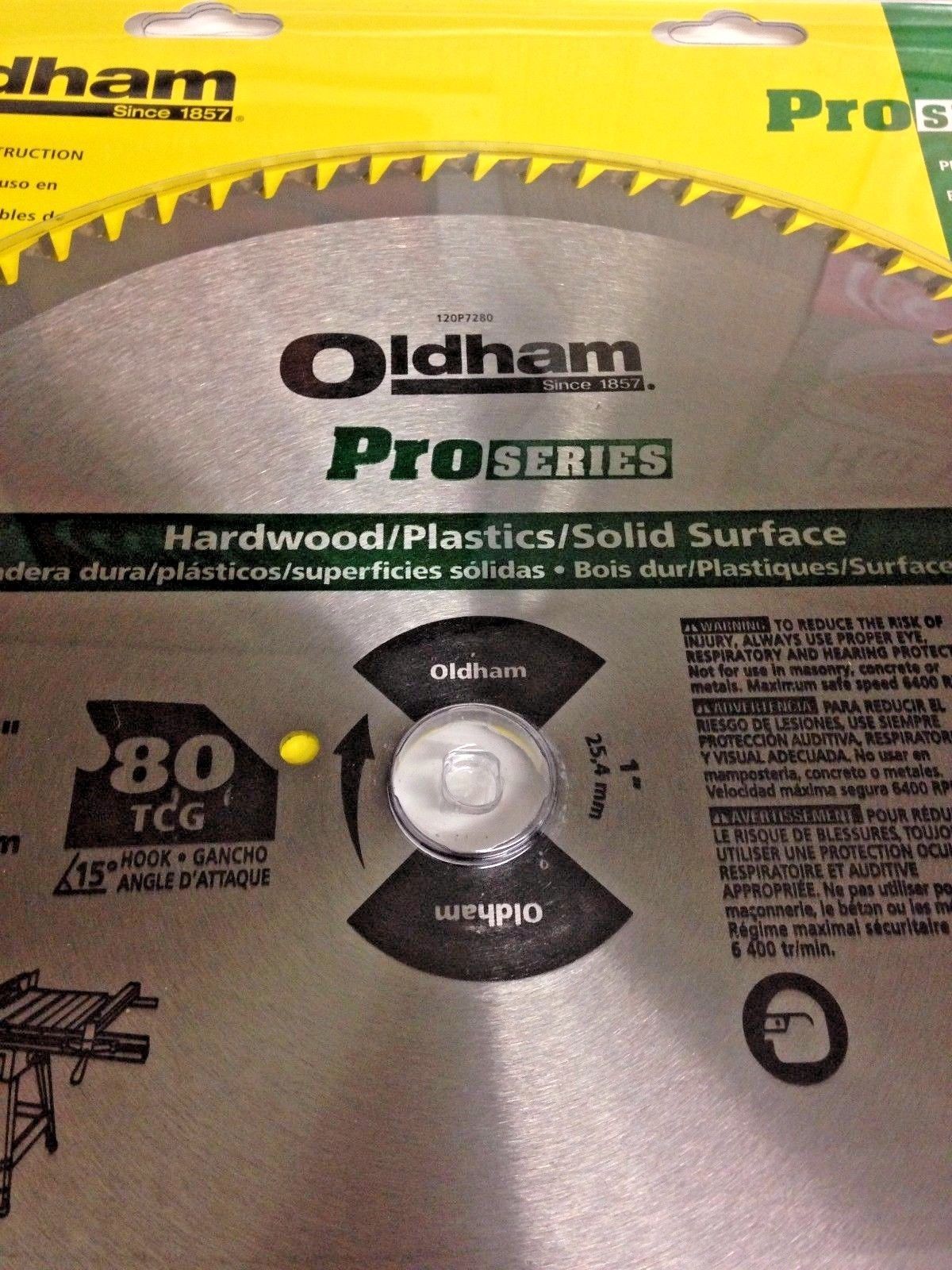 Oldham 120P7280 Pro Series 12" x 80 TCG Carbide Saw Blade USA