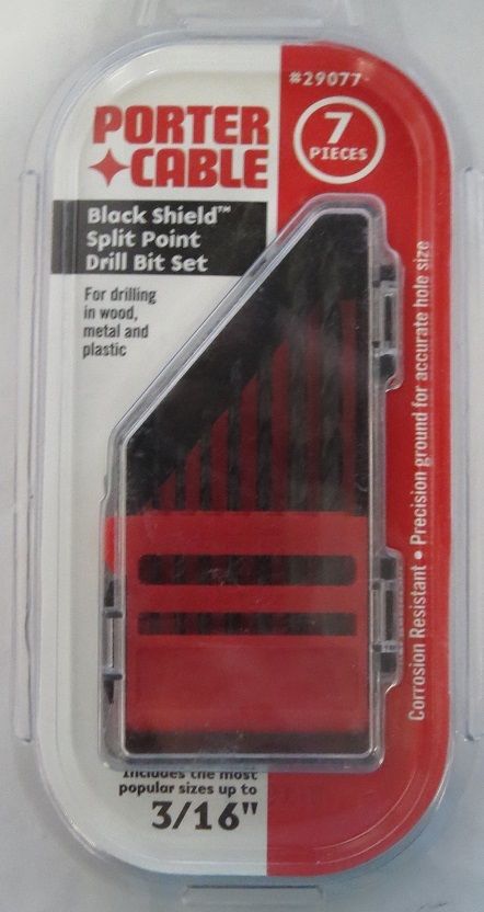 Porter Cable 29077 7pc Split Point Drill Bit Set