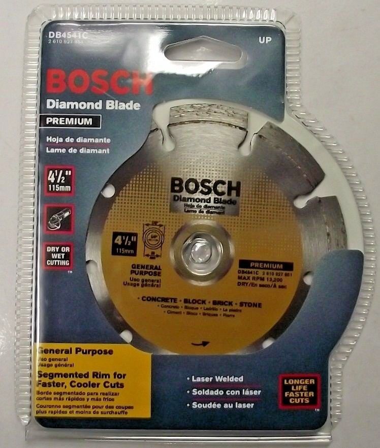 Bosch Db4541 Segmented Diamond Blade Premium 4-1/2" Segmented Laser Welded