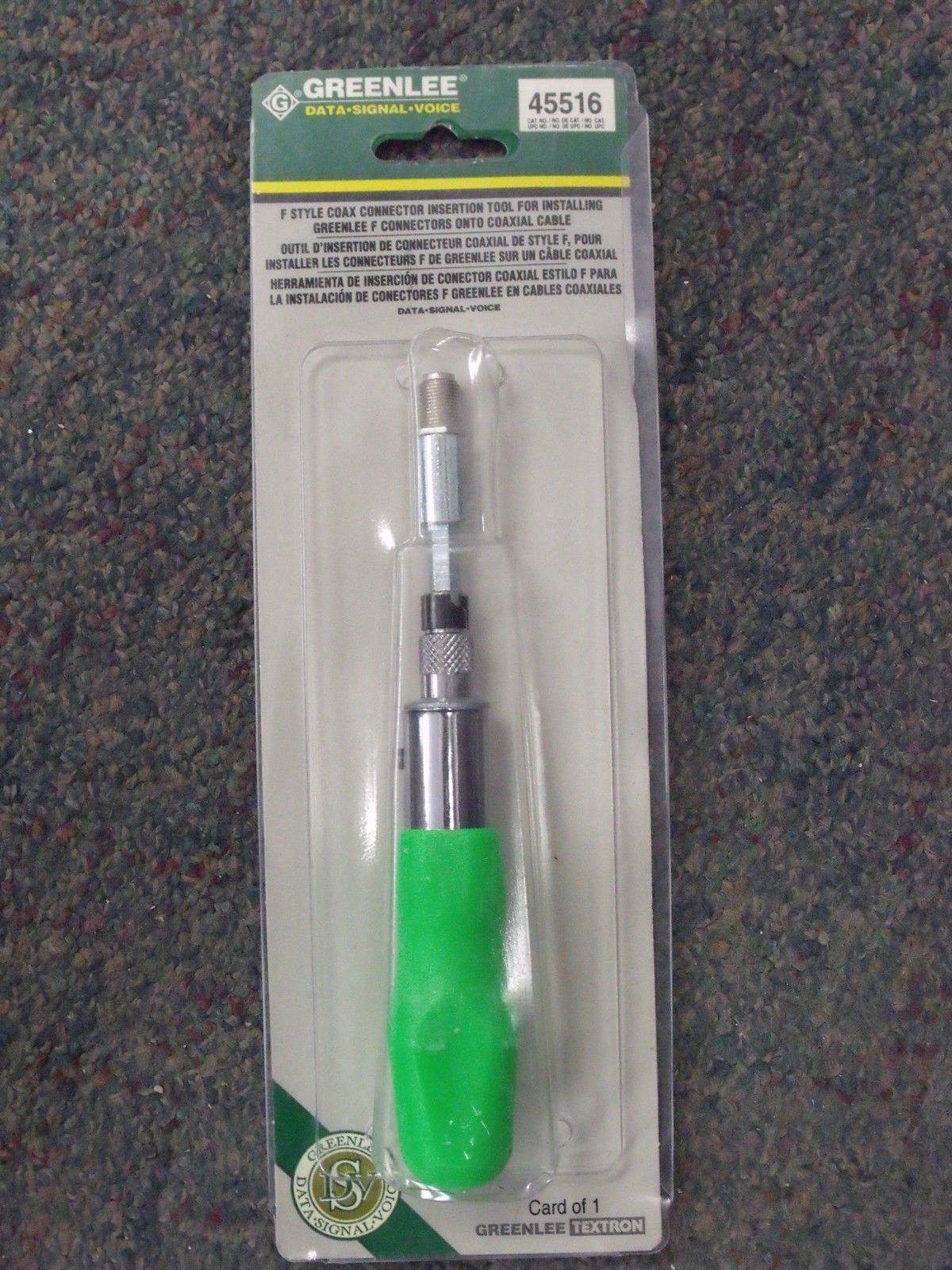 Greenlee 45516 Coax Connector Insertion Tool W/F-style