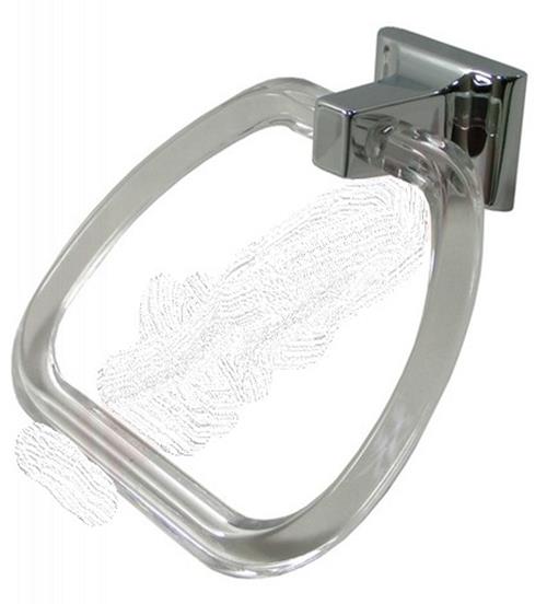 Taymor 01-9403 Sunglow Lucite Towel Ring Chrome