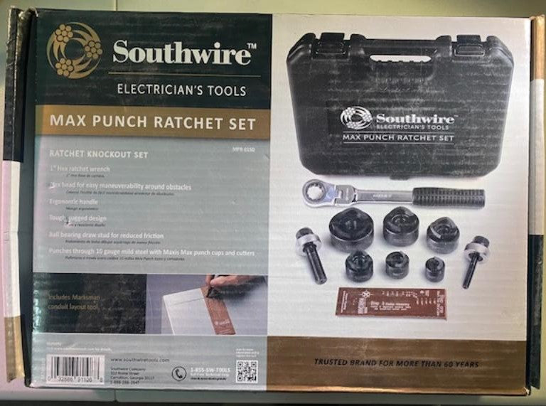 Southwire Tools & Equipment 58289240 Max Punch Ratchet Set With 1/2" to 2" Dies