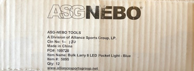 NEBO Larry 5895 BLUE 8 LED Pocket Work Light Flash