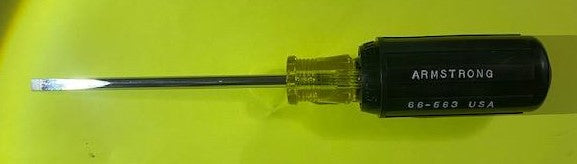 Armstrong 66-563 3/16" x 4" Cushion Grip Round Shank Cabinet Screwdriver USA