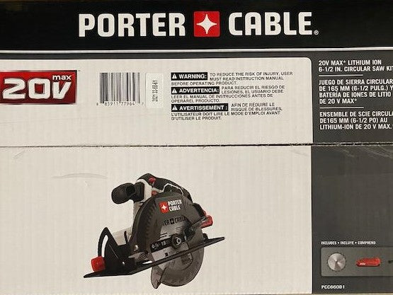 Porter-Cable 20V MAX Li-Ion 6 1/2" Circular Saw PCC660D1
