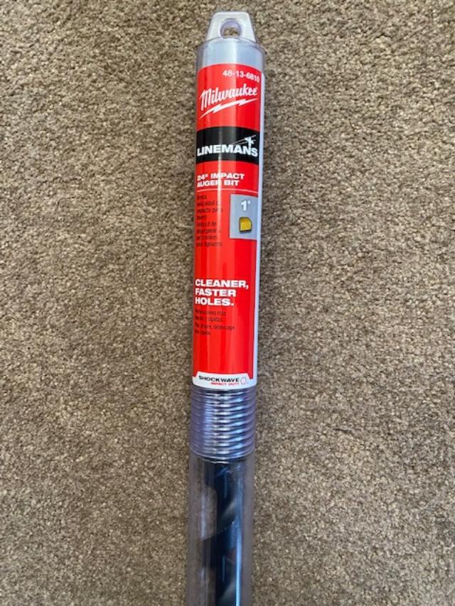 Milwaukee 48-13-6810 1 in x 24 in SHOCKWAVE Linemans Impact Auger Drill Bit