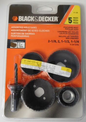 Black & Decker 71-120 5 Piece Assorted Hole Saws
