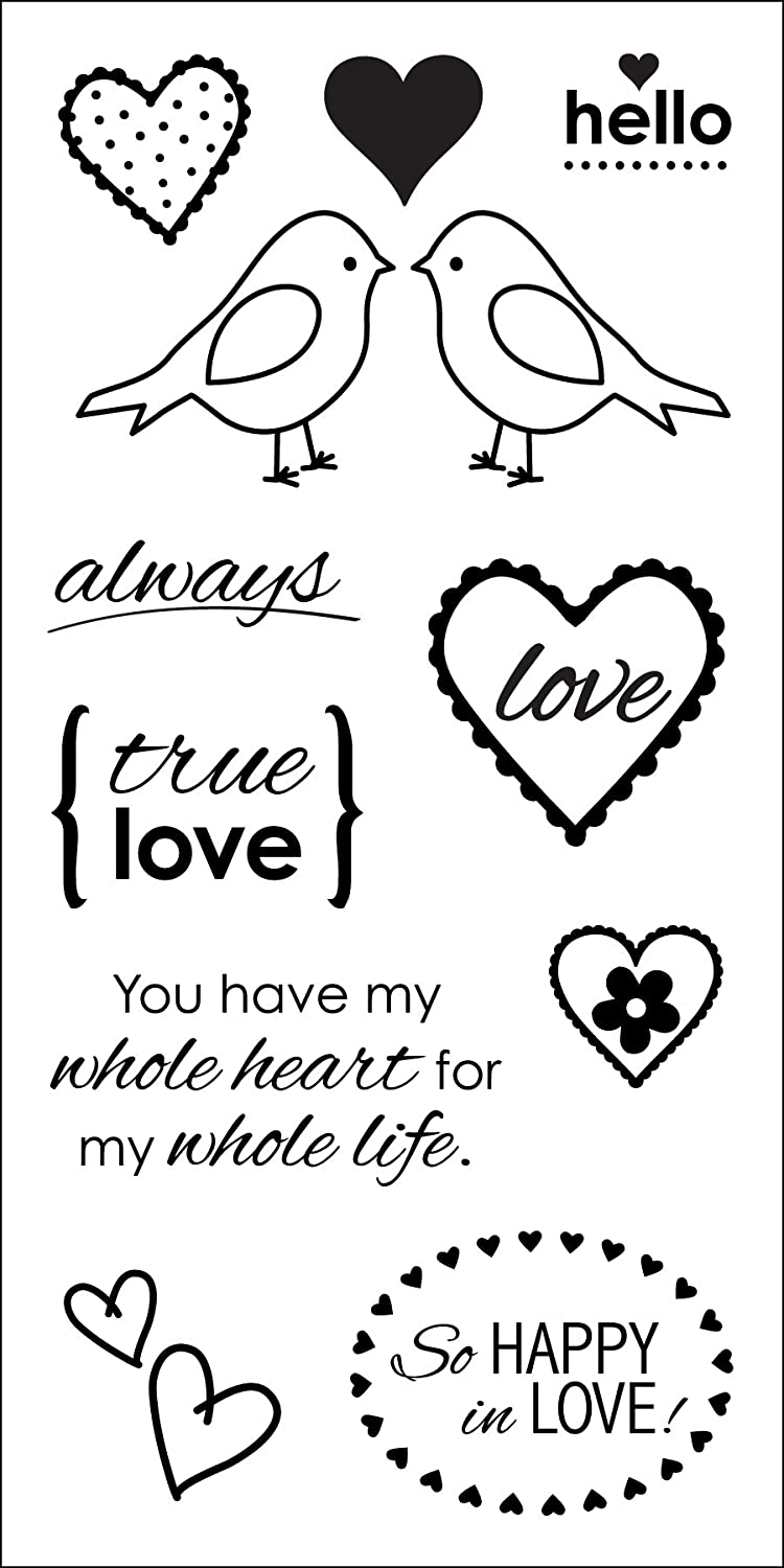 Fiskars 102820-1001 Clear Rubber Stamp Sweetheart 3 by 6-Inch