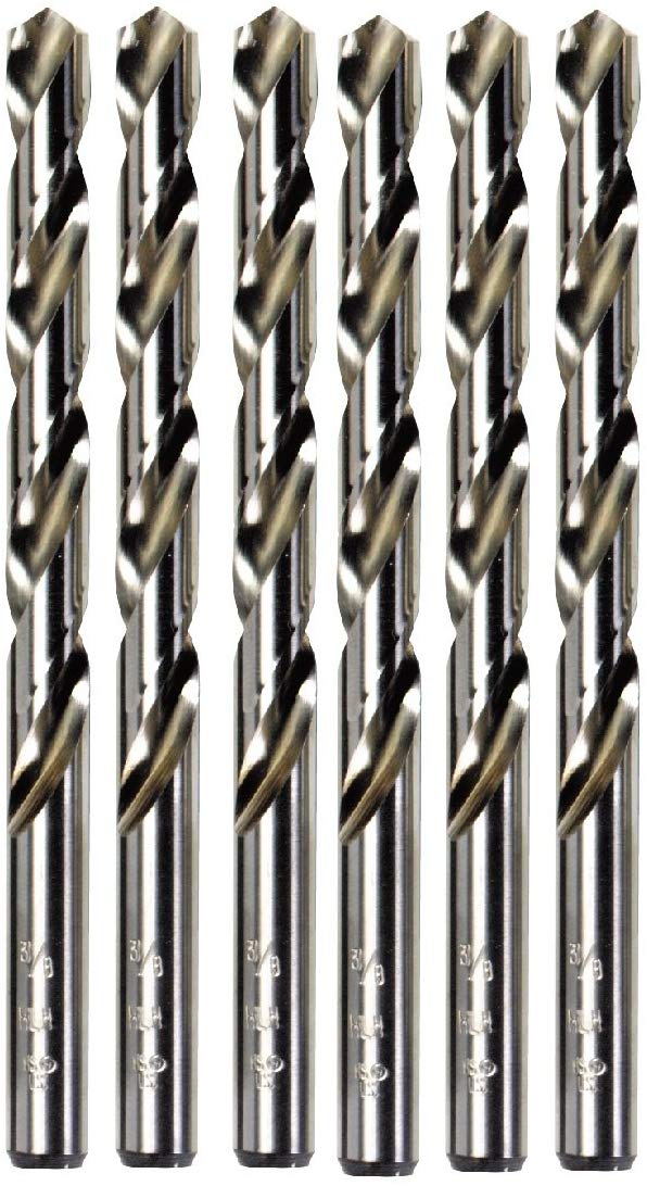 Irwin 60128 7/16" Bright 118 Degree Jobber Drill Bit 6 Pack