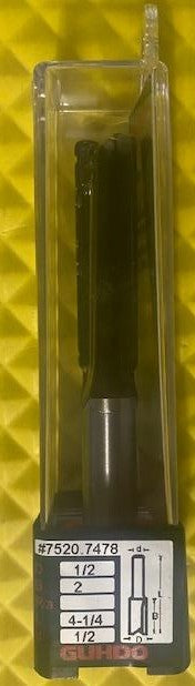 Gmaxx 7520.7478 1/2 Shank 1/2" x  2" Plunge Straight Plunge Router Bit