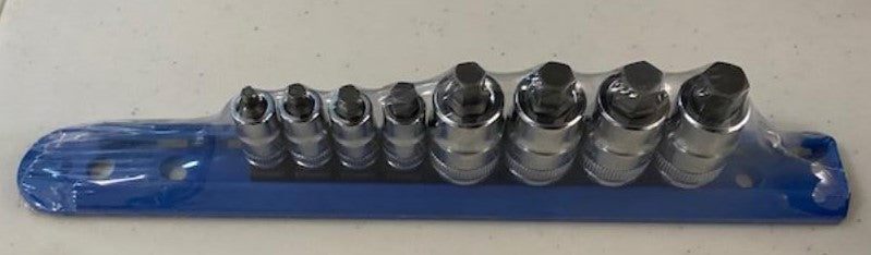 GearWrench 80281 8 Pc. 1/4" And 3/8" Drive Metric Stubby Hex Bit Socket Set