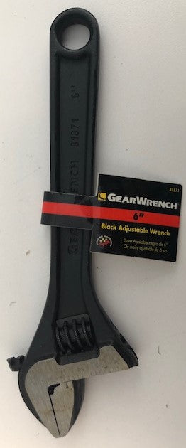 Gearwrench 81871 6" Black Adjustable Wrench