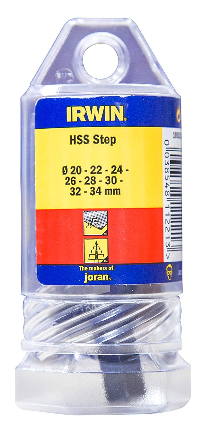 Irwin 10502864 8 Hole Sizes HSS Step Drill Bit 20mm to 34mm USA