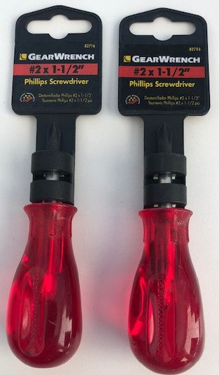 GearWrench 82716 #2 x 1-1/2" Phillips Screwdriver 2 Pieces
