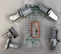 Hillman Fastener 890222 4 Pairs Chrome Overlay Glass Door Hinges