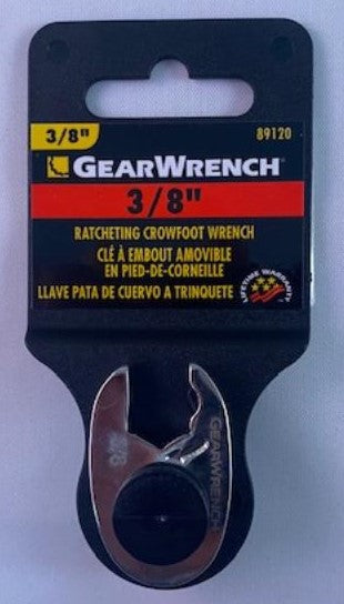GEARWRENCH 89120 3/8" Drive 3/8" Ratcheting Crowfoot SAE Wrench 3/8"