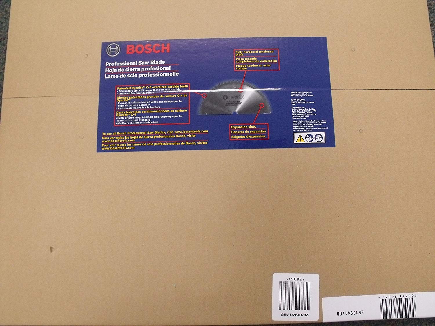 Bosch PRO1680CHB 16" x 80T Woodworking Precision Circular Saw Blade