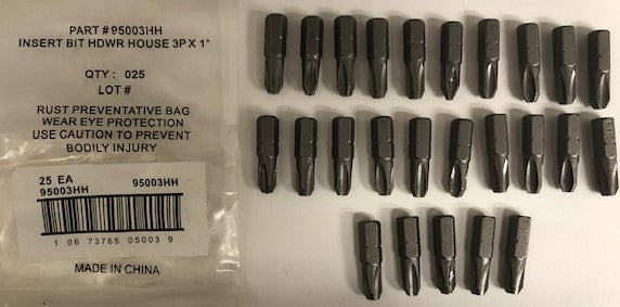 Irwin 95003HH 3P x 1" Insert Bits 25 Pack