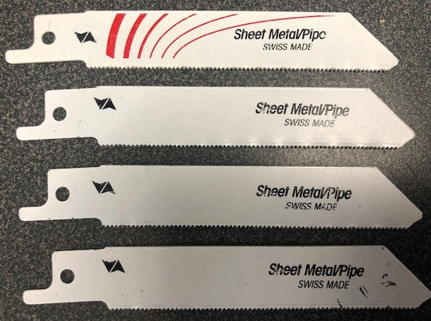 Vermont American 9930208/1609428290 4" x 24 TPI Bi-Metal Reciprocating Saw Blades 4PCS