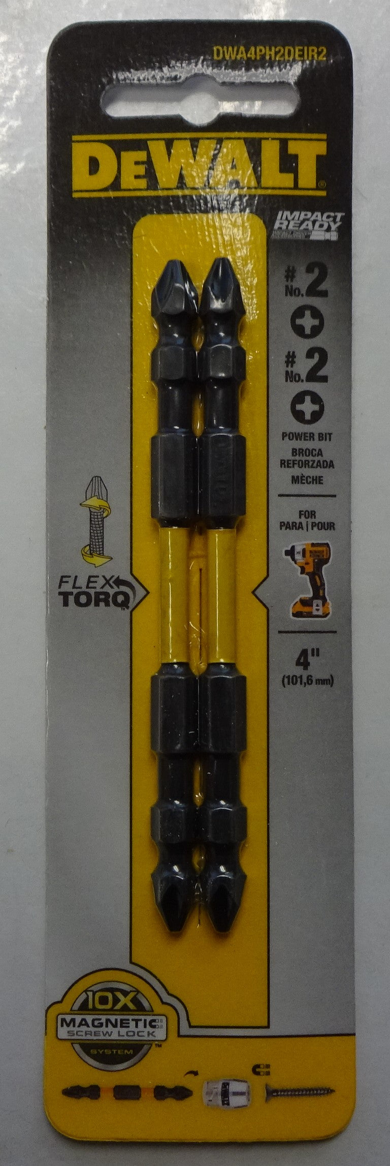 Dewalt DWA4PH2DEIR2 Impact Ready #2 Phillips x 4" Double Ended Screw Tips