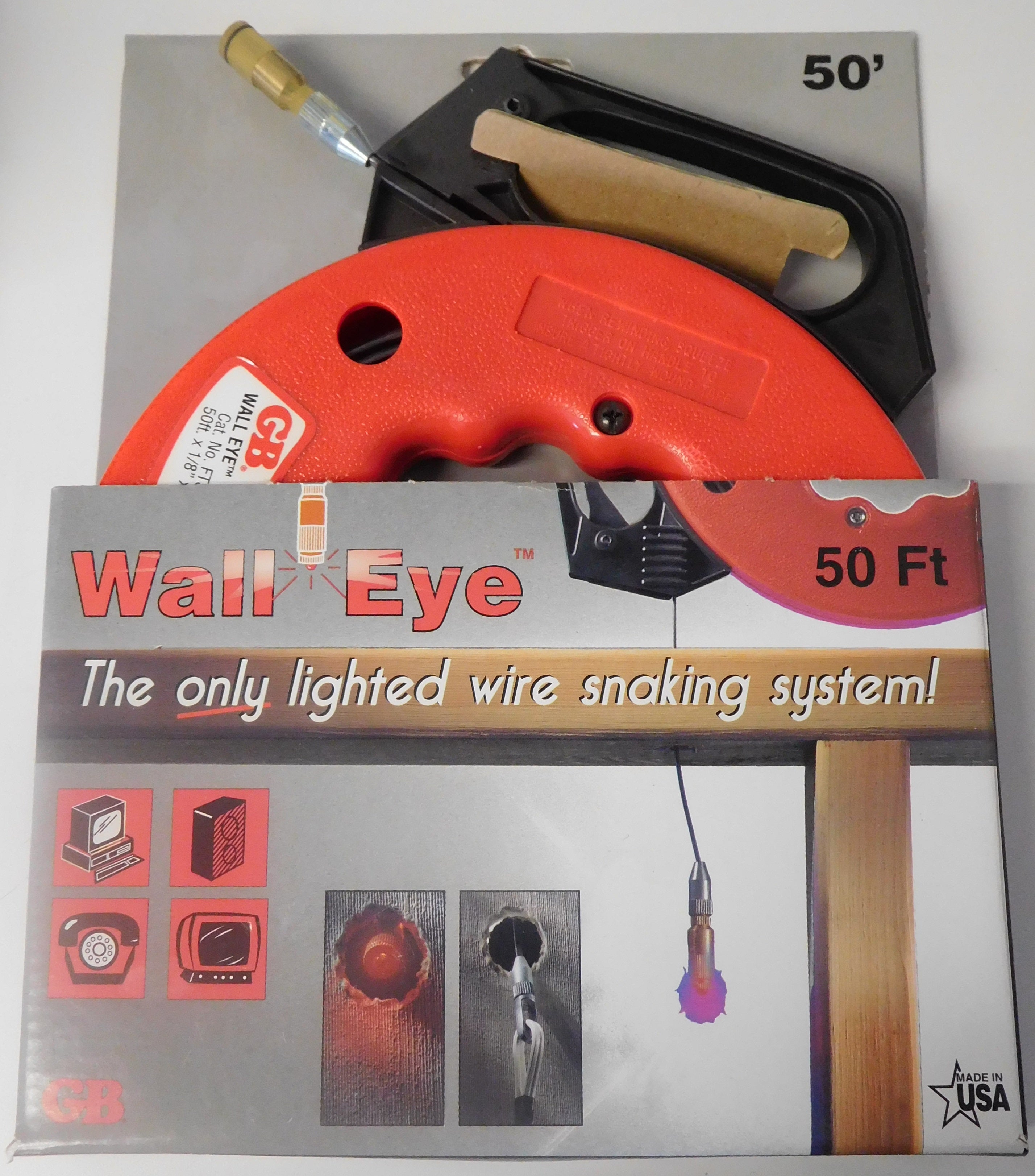 Gardner Bender FTS-50BL Wall Eye Lighted Fish Tape 50' USA