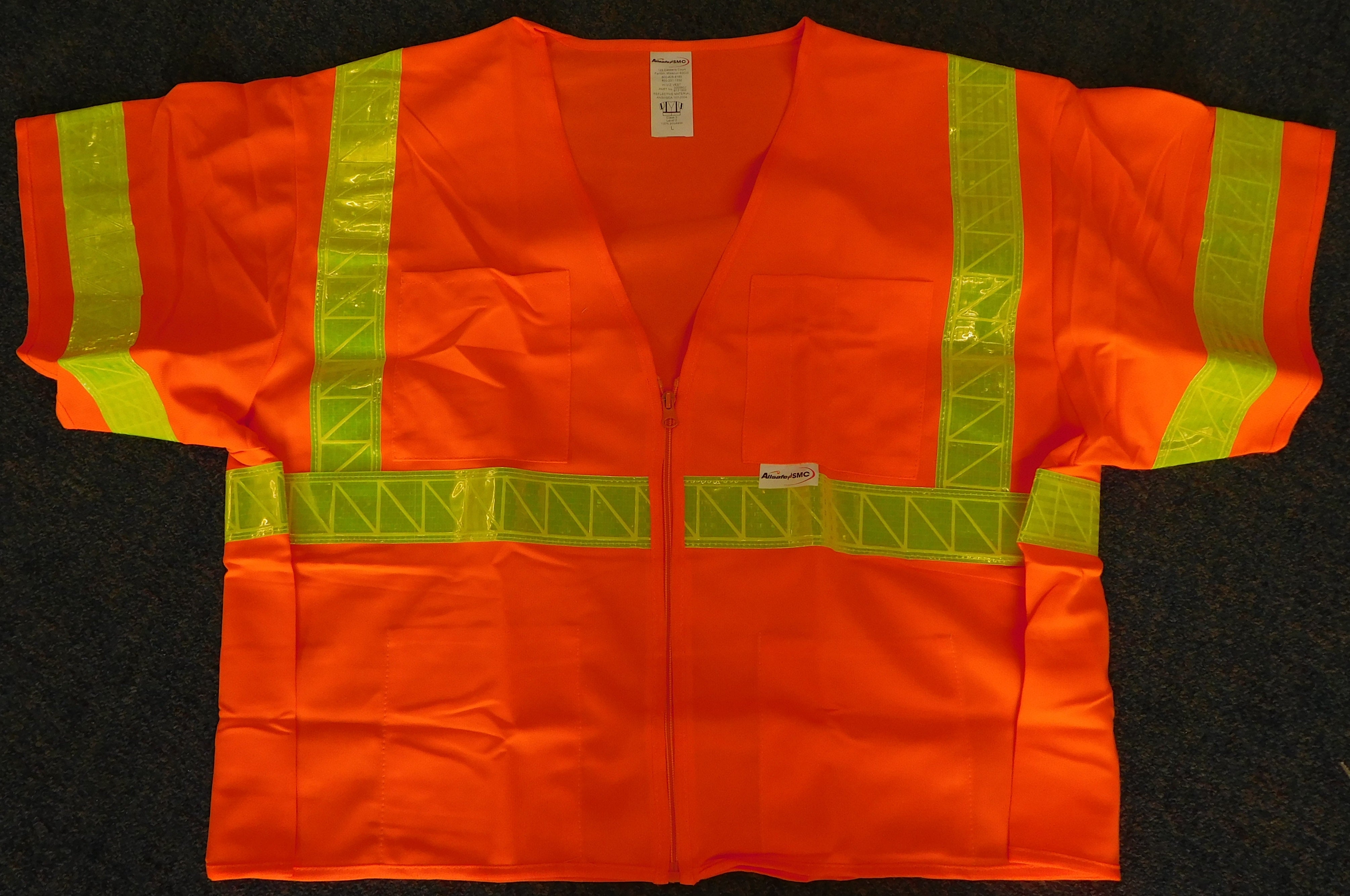 Jackson Safety 3009957 - Orange Vest Cl3 Lime Hi Refl-l