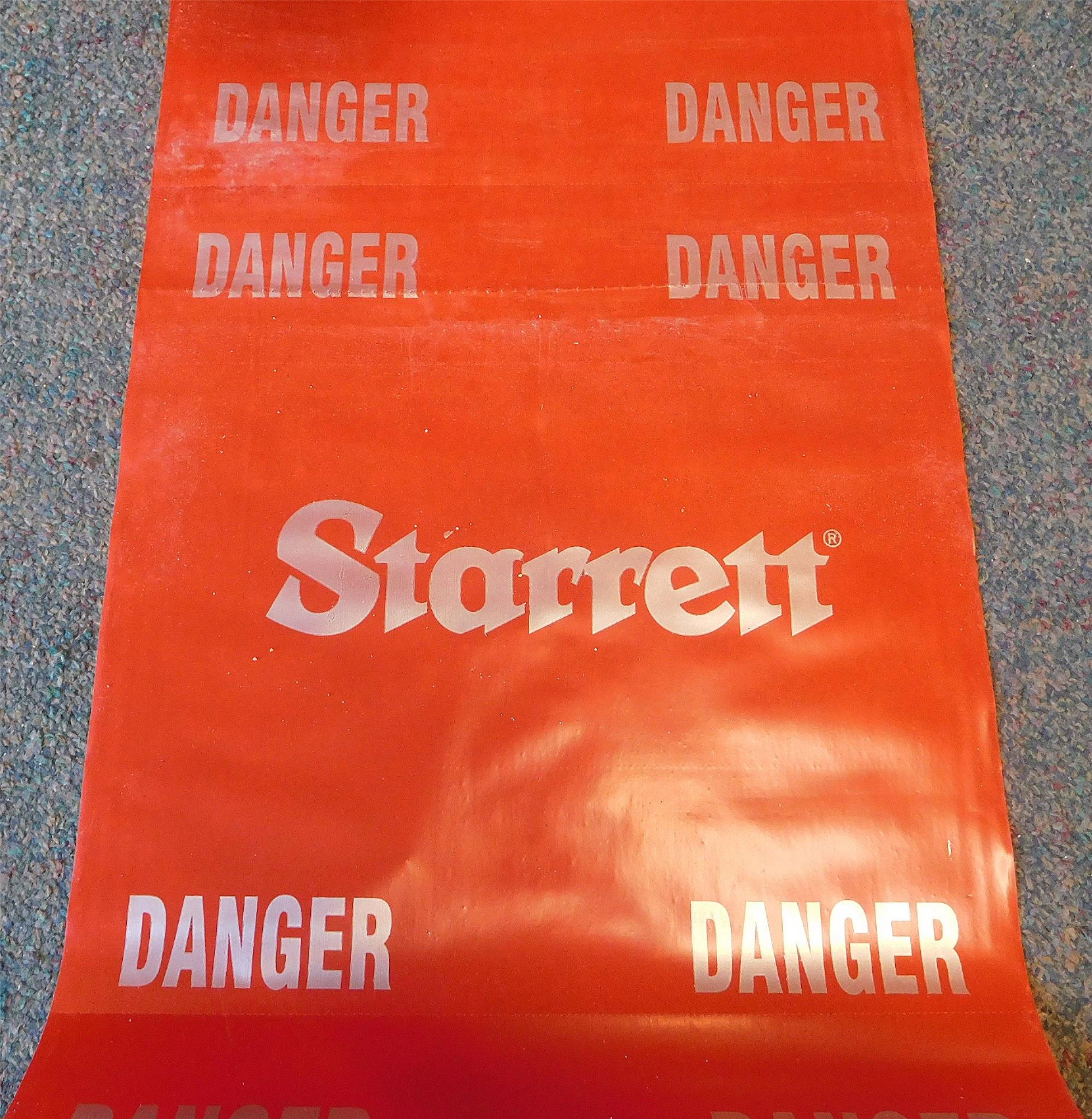 Starrett RFD12-R 300' Red Tear Off Danger Flags 12" x 12"