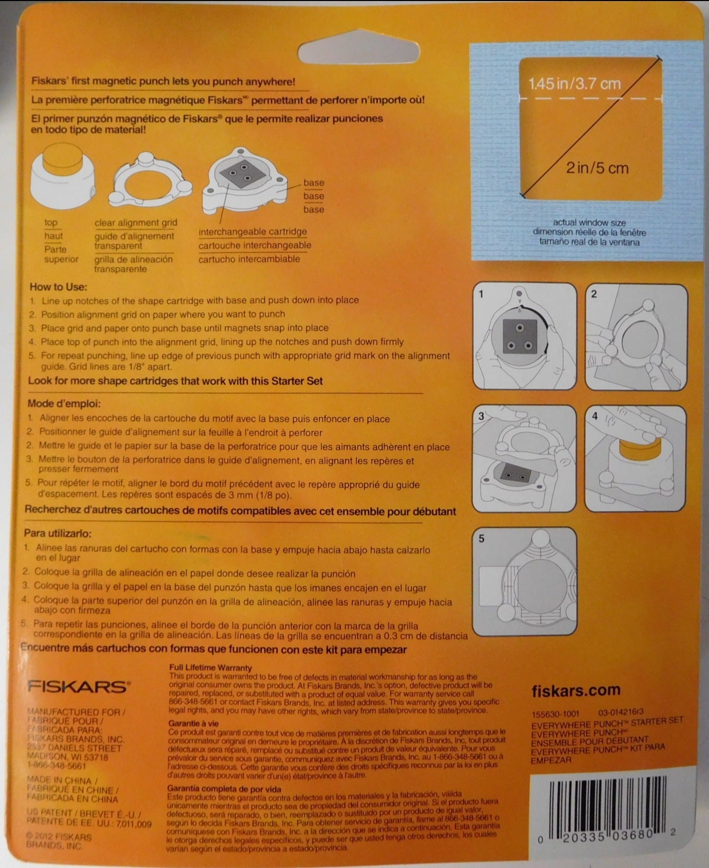 Fiskars 01-005563 Everywhere Punch Window System Starter Set