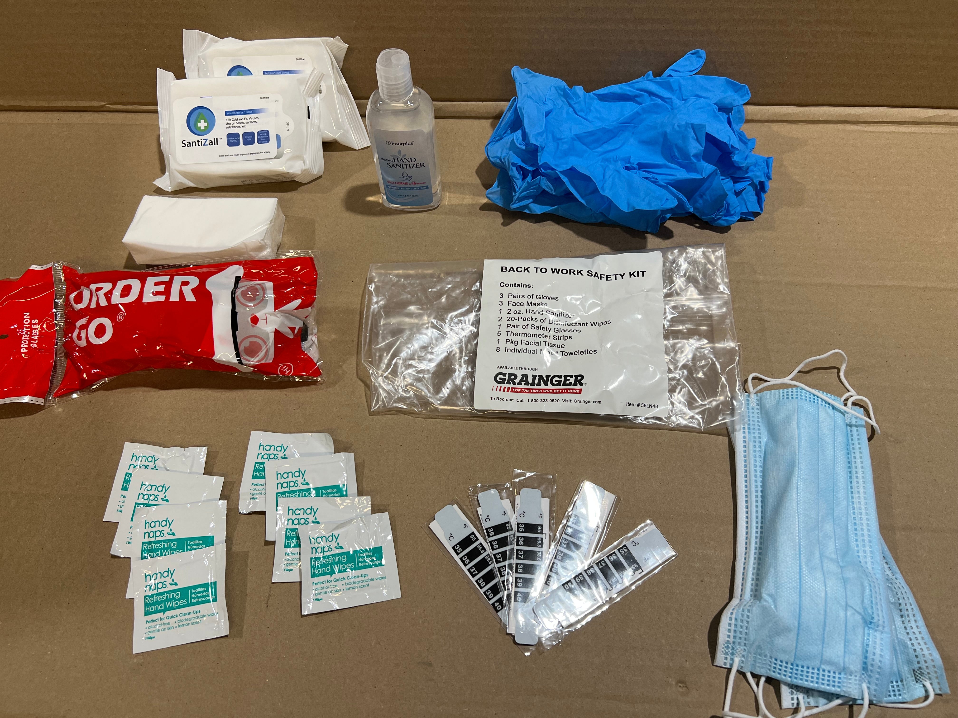 Grainger 56LN48 Back To Work Grainger Safety/PPE Kits 24 Pieces Per Kit