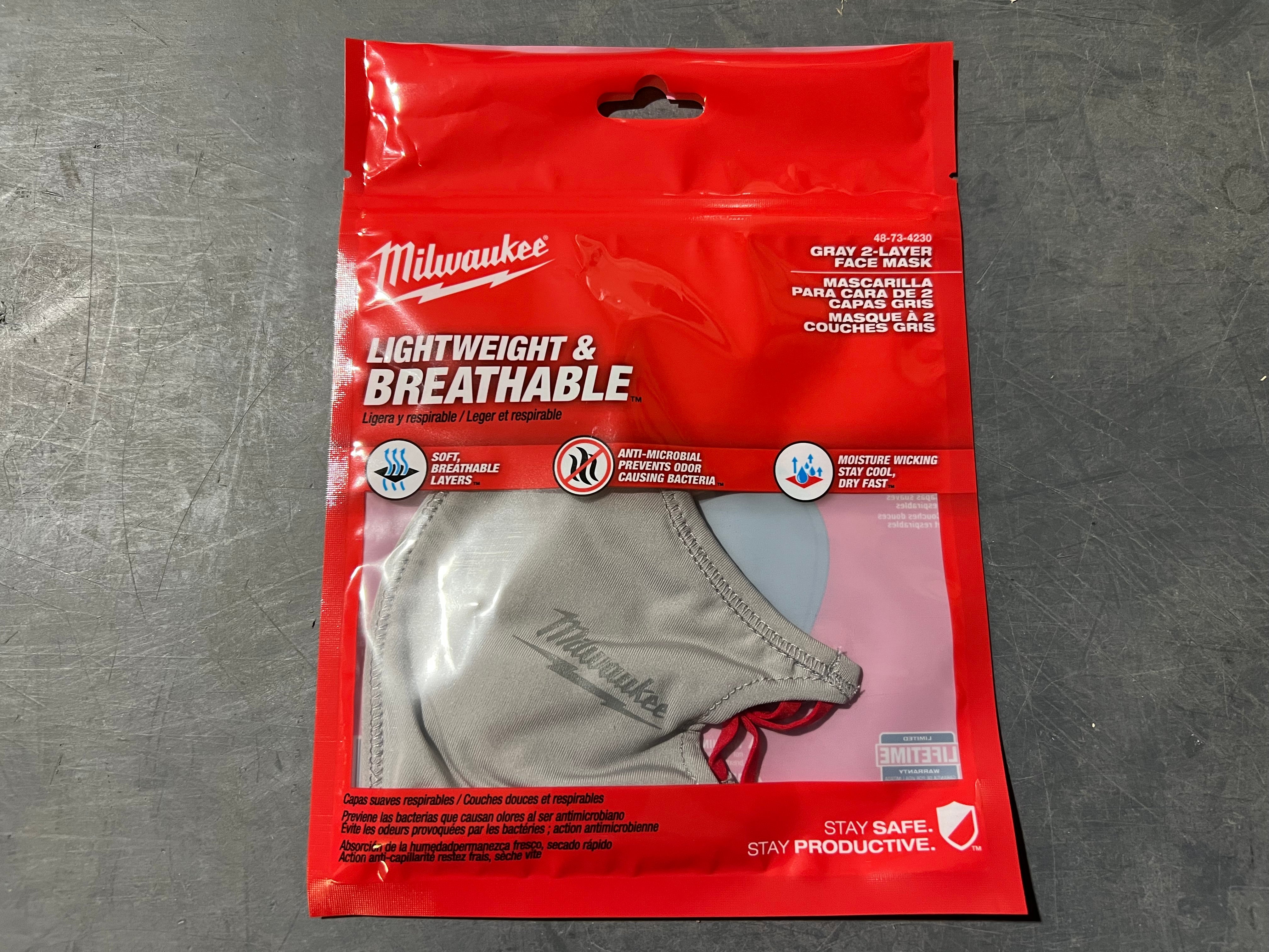 Milwaukee 2-Layer Face Dust Mask Gray