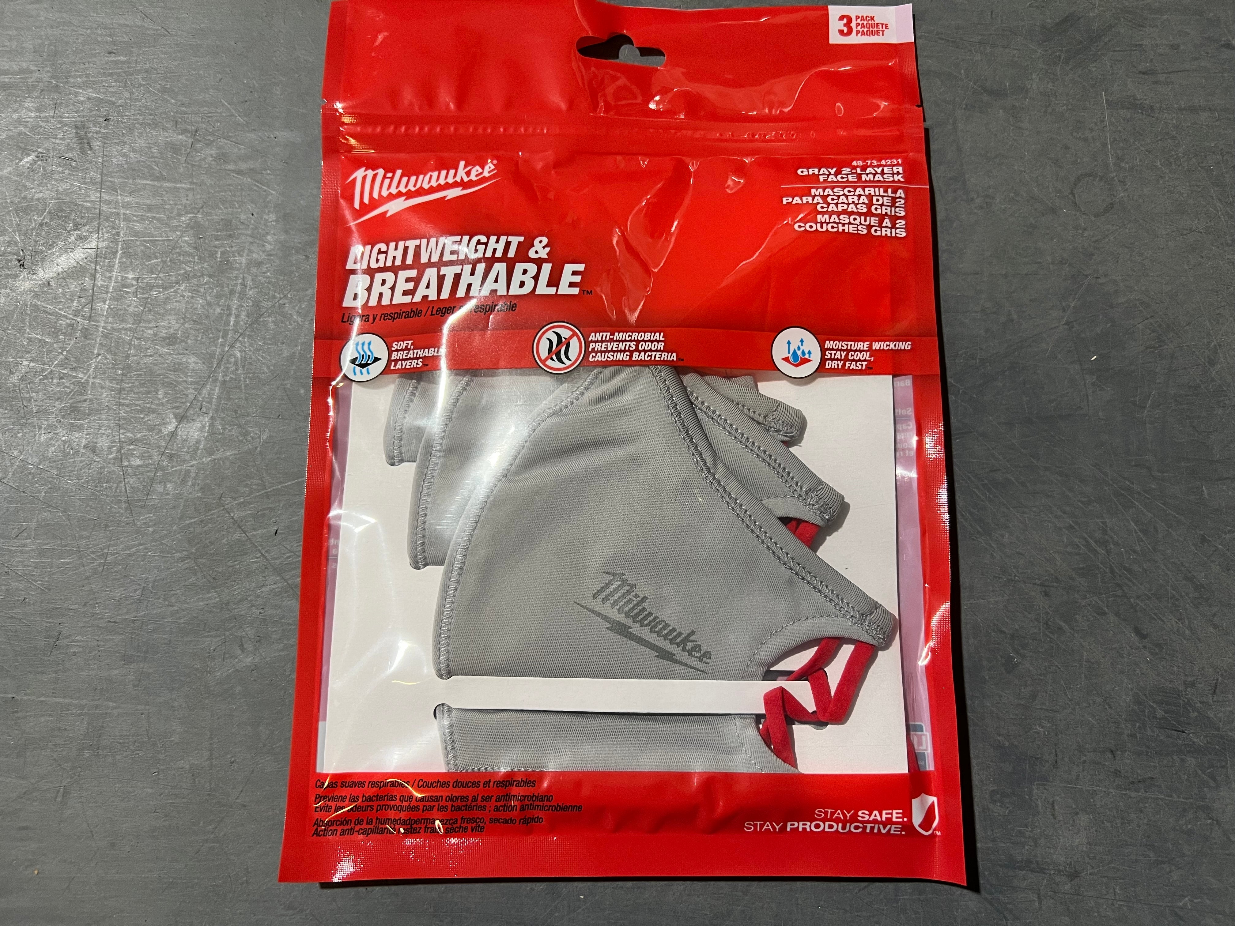 Milwaukee 48-73-4230 2-Layer Face Dust Mask Gray