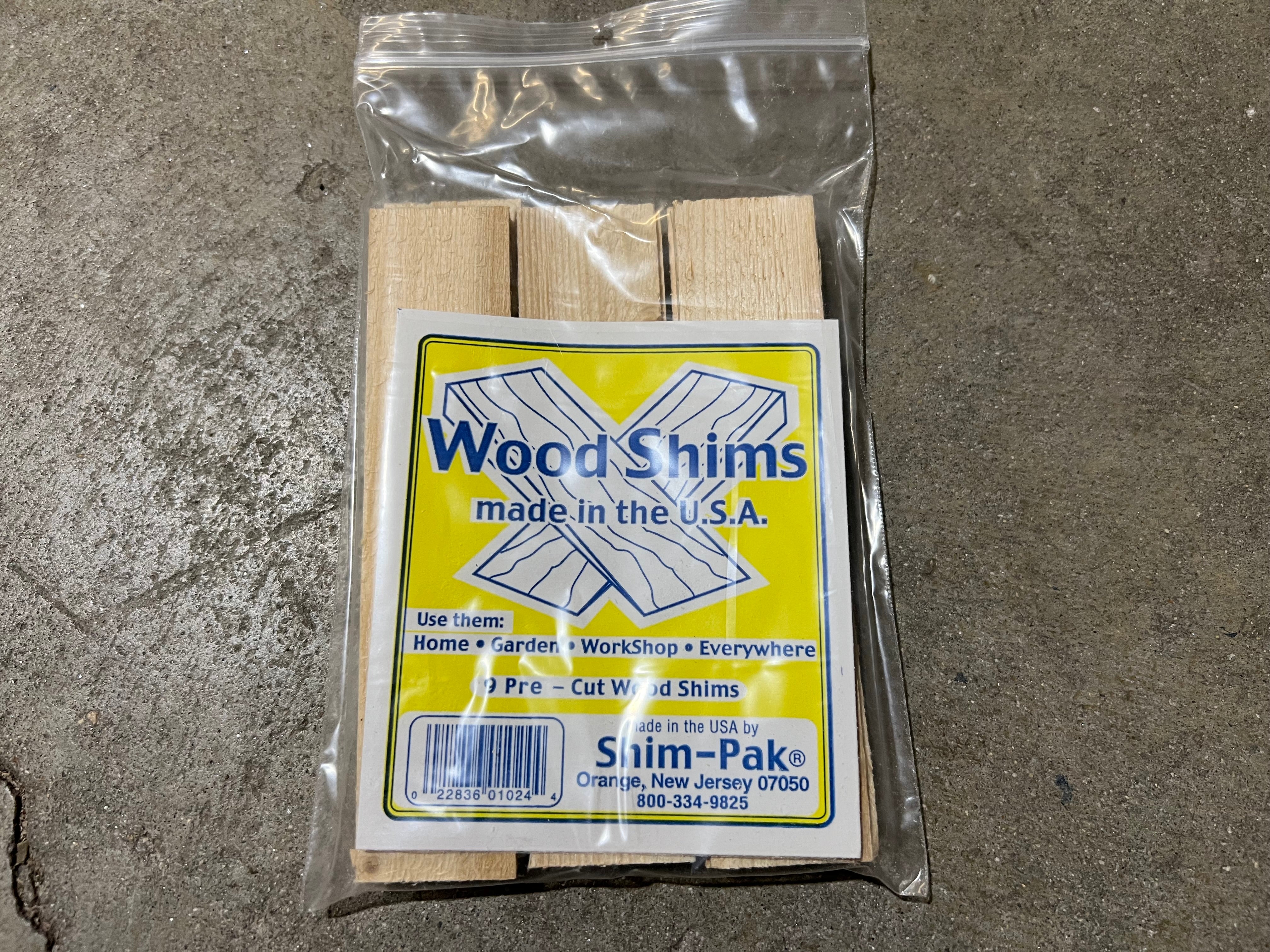 Shim-Pak 9 Pre Cut Wood Shims 01024 Home Garden Workshop USA