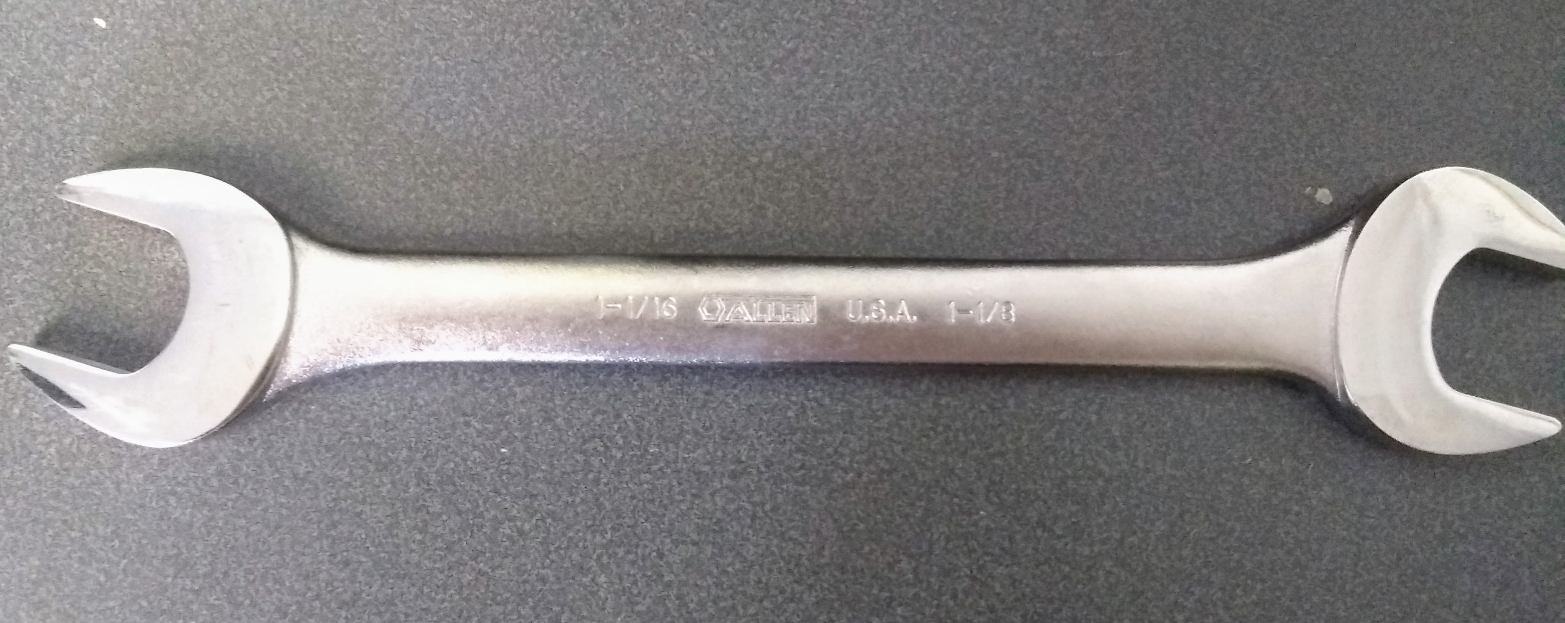 Allen 21019 1-1/16 X 1-1/8 Satin Open End Wrench USA