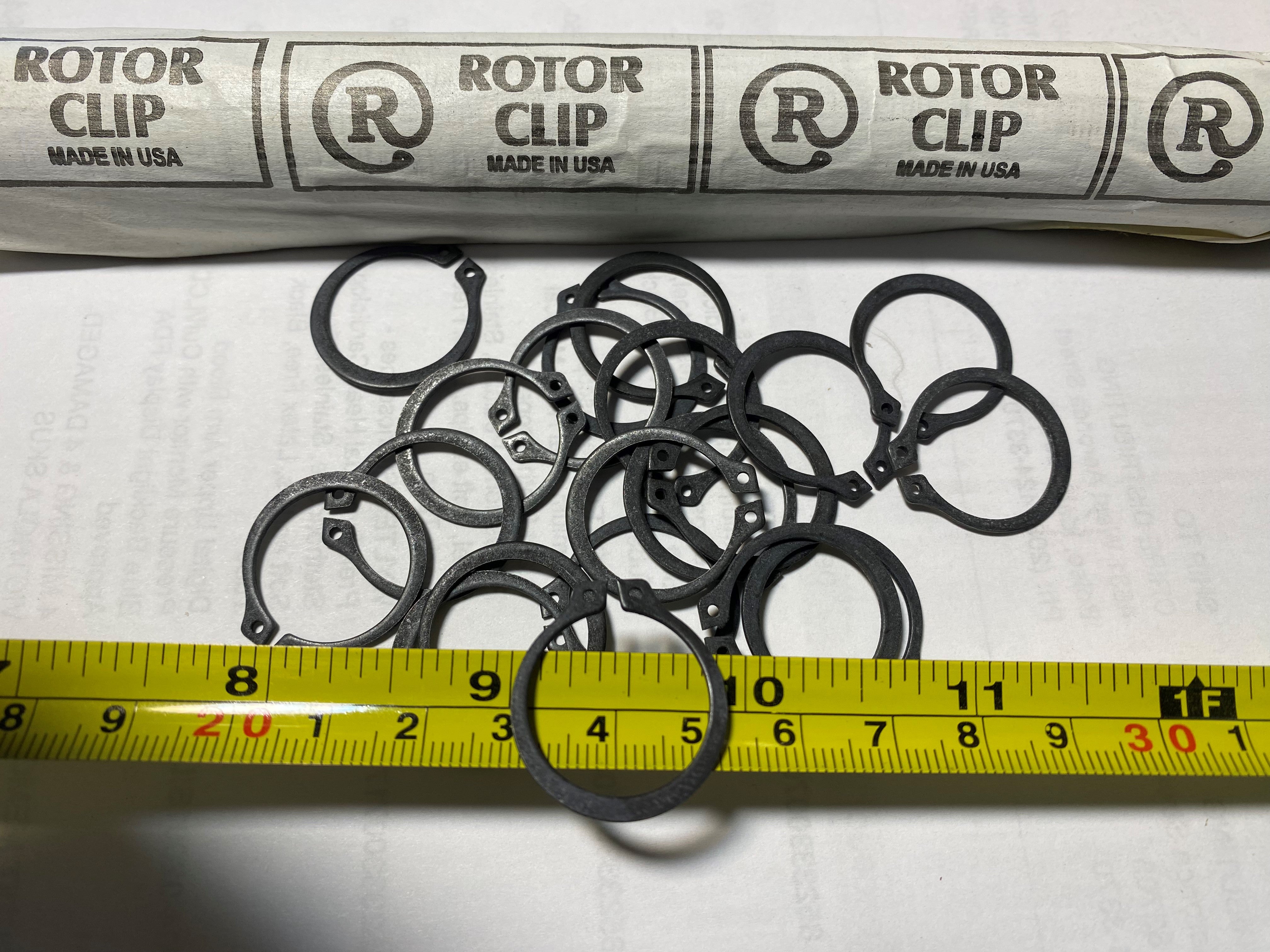 Rotor Clip 134001000 #81 Heavy Duty Carbon Steel, Black Phosphate Retaining Rings 20pcs.